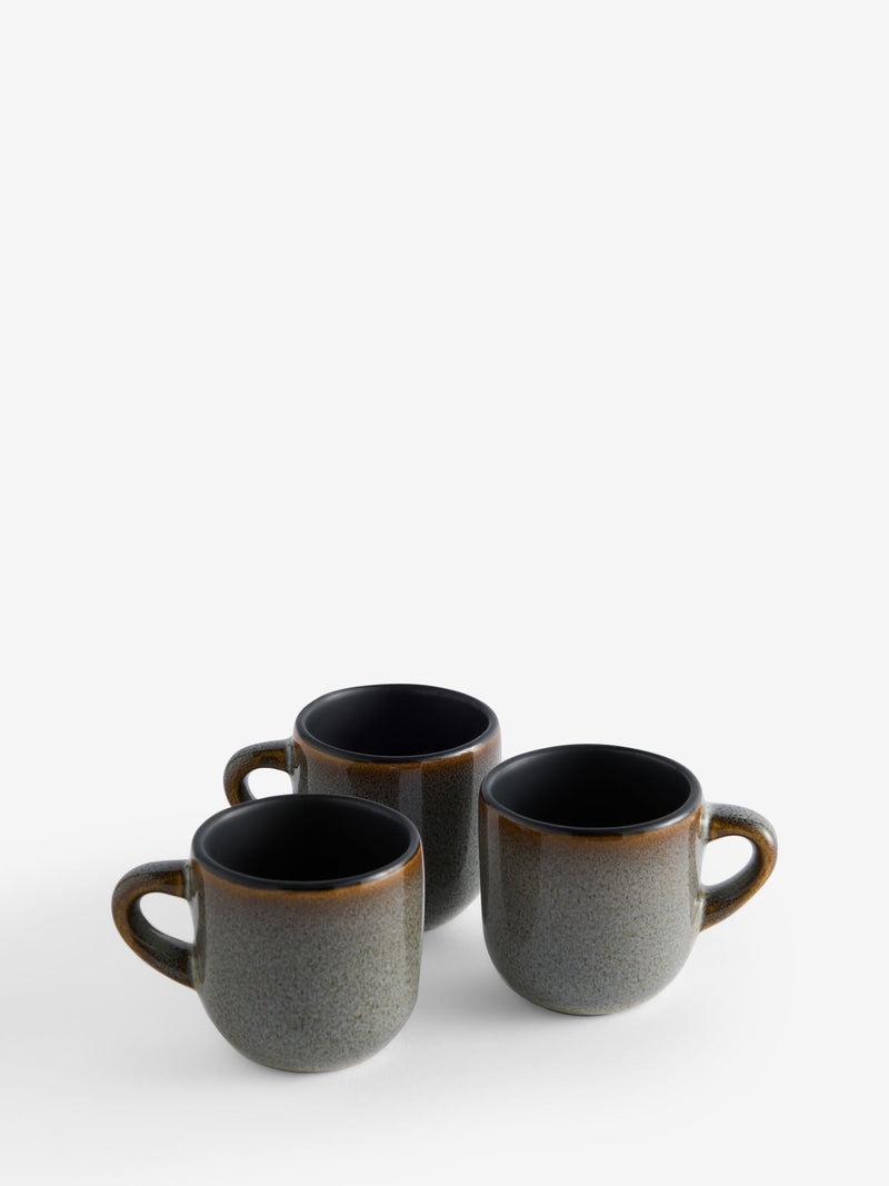 Hampton espresso mug set grey reactive glaze 4 piece - British product