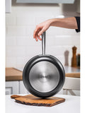 Prestige Black Scratch Guard 29cm stir fry pan, imported from the UK