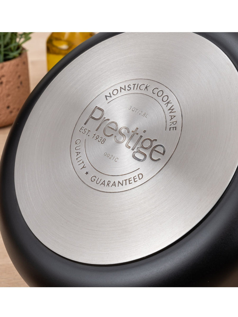 Prestige Black Scratch Guard 29cm stir fry pan, imported from the UK