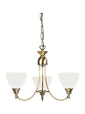 Gallery Home pendant light antique brass 3-light, UK version