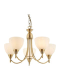 Gallery Home 5-light ceiling pendant Brass Alder 46cm, imported from the UK