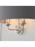 Gallery Home Ruben brushed wall light grey linen shade (British brand)