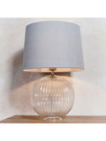 Gallery Home Korella table lamp clear ribbed glass base - British product