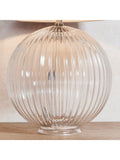 Gallery Home Korella table lamp clear ribbed glass base - British product