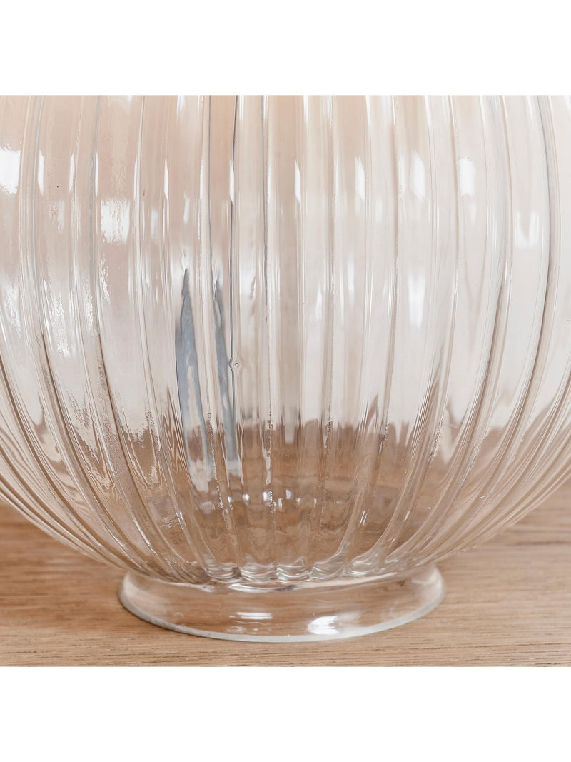 Gallery Home Korella table lamp clear ribbed glass base - British product