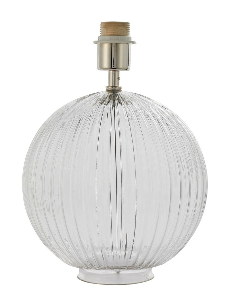 Gallery Home Korella table lamp clear ribbed glass base - British product