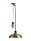 Gallery Home antique brass Polina ceiling pendant light, imported from the UK