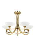 Gallery Home antique brass Carlton 5 light ceiling lamp, UK version