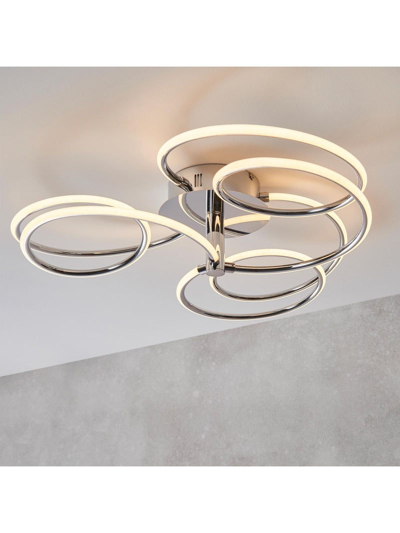 Gallery Home chrome eternity ceiling light 600mm, imported from the UK