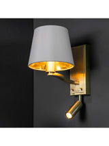 Next Gallery Home Gold Harvey Wall Light Brushed 285mm- Buy online at McGrocer