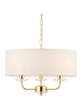 Gallery Home brushed brass 3-light pendant light British product