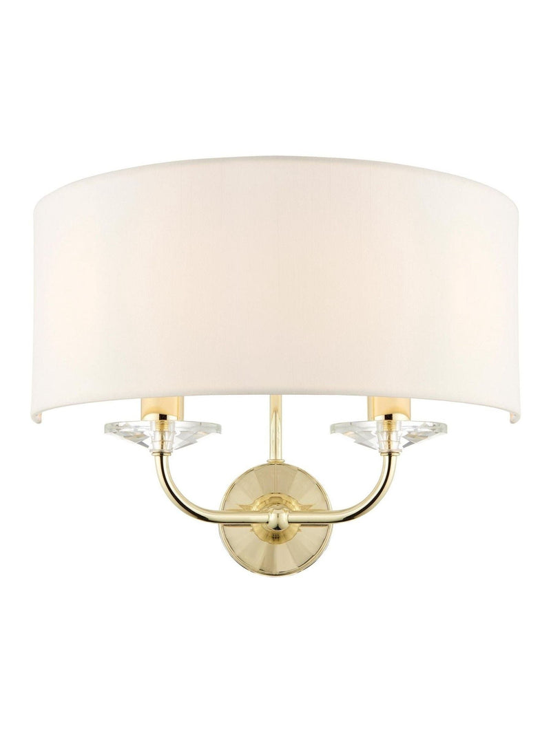 Gallery Home twin wall light brushed brass - British product