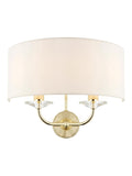 Gallery Home twin wall light brushed brass - British product
