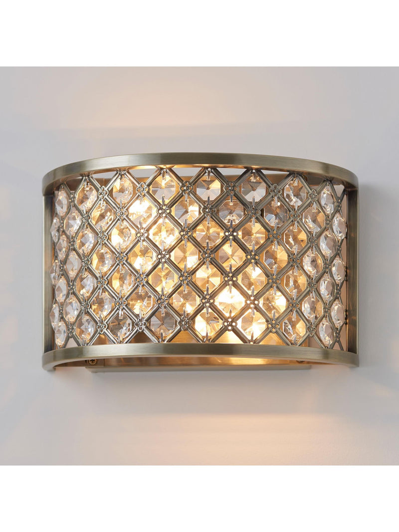 Gallery Home Brass Hudson wall light antique 255mm - British product