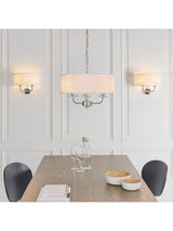 Next Gallery Home Silver Nixon 3 Ceiling Pendant Light- Buy online at McGrocer