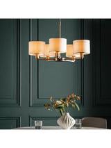 Next Gallery Home Silver Dalvin 5 Matt Ceiling Pendant Light- Buy online at McGrocer