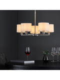 Gallery Home Dalvin matt nickel 5-light pendant (British brand)