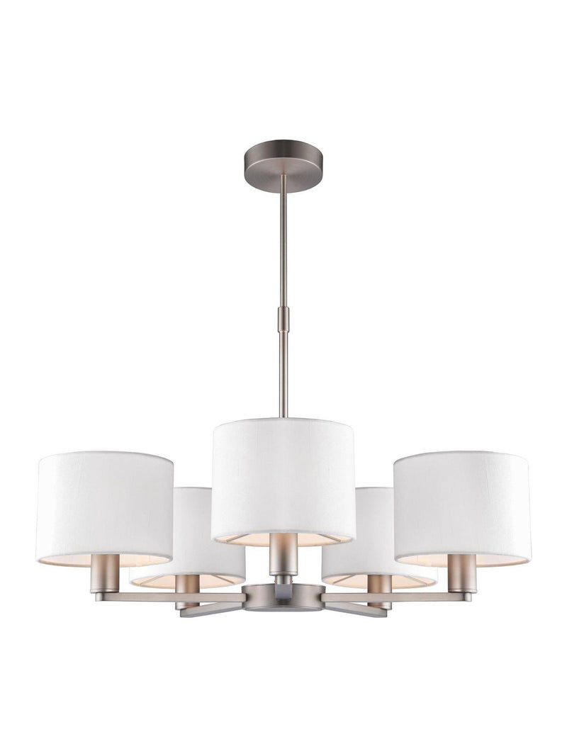 Gallery Home Dalvin matt nickel 5-light pendant (British brand)