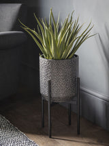 Next Gallery Home Black Amery Metal Large Planter- Buy online at McGrocer