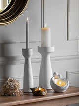 Next Gallery Home White Small Lollie Candlestick Ceramic Candle Holders- Buy online at McGrocer
