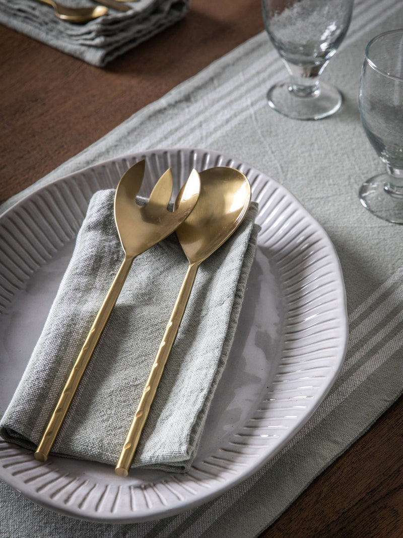 Gallery Home cream earthy ridged side plates 4 pack, UK version