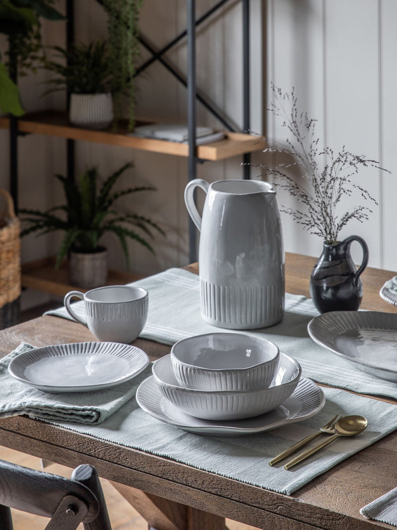 Gallery Home cream earthy ridged side plates 4 pack, UK version