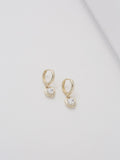 Ted Baker gold tone clear crystal heart huggie earrings 0.7cm width (British brand)
