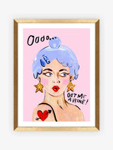 Next Eleanor Bowmer Gold Get Me A Wine Framed Wall Art - 42x32cm- Buy online at McGrocer