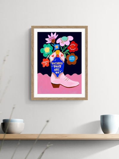 Next Eleanor Bowmer Birch Things That Are OK Framed Art Print 42cm x 32cm- Buy online at McGrocer