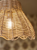 FatFace natural rattan scalloped edge light shade, UK version