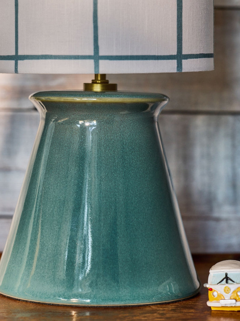 FatFace teal blue table lamp, UK version