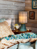 FatFace teal blue table lamp, UK version