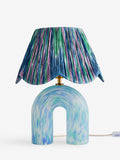 Eleanor Bowmer confetti glass table lamp blue green, imported from the UK