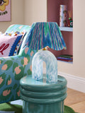 Eleanor Bowmer confetti glass table lamp blue green, imported from the UK