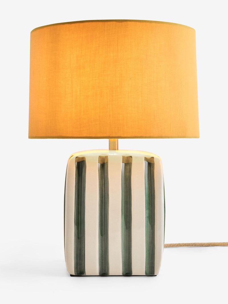 FatFace ceramic stripe table light orange white, UK version