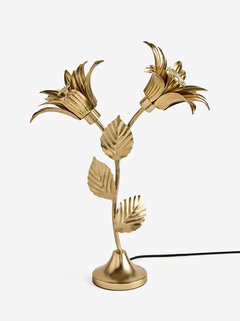 Rockett St George Brass Margot Flower Table Lamp 51cm (British brand)