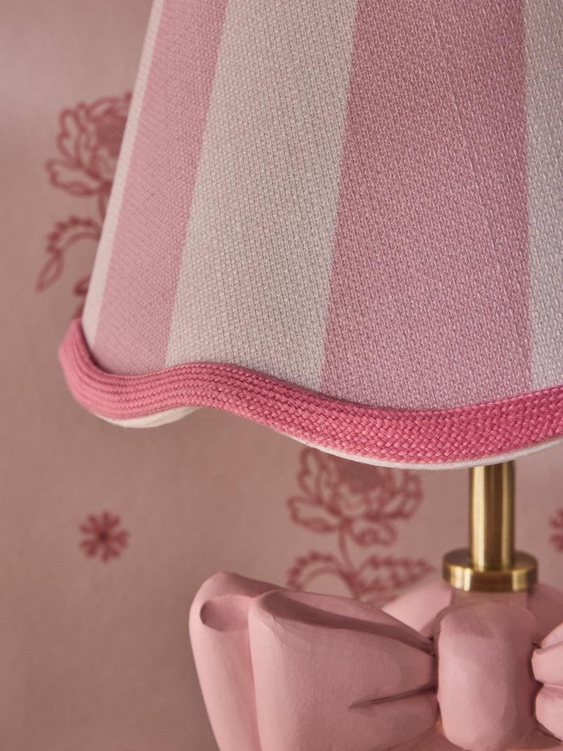 Cath Kidston Pink White Cream Canopy Bow Table Lamp (British brand)