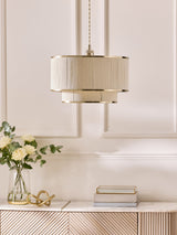 Next Lipsy Cream Wrapped 2 Tier Easyfit Lampshade 35cm- Buy online at McGrocer