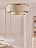 Lipsy brass wrapped 2 tier flush light 45cm, UK version