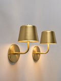 The Set brass rechargeable wall lights 2 pack (British brand)