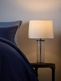 The Set ribbed glass table lamps pair - British product