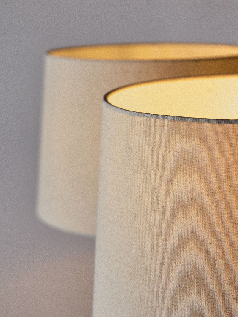 The Set ribbed glass table lamps pair - British product