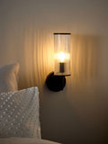 THE SET black ribbed glass wall lights 2-pack - British product