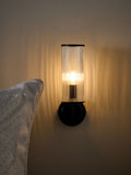 THE SET black ribbed glass wall lights 2-pack - British product