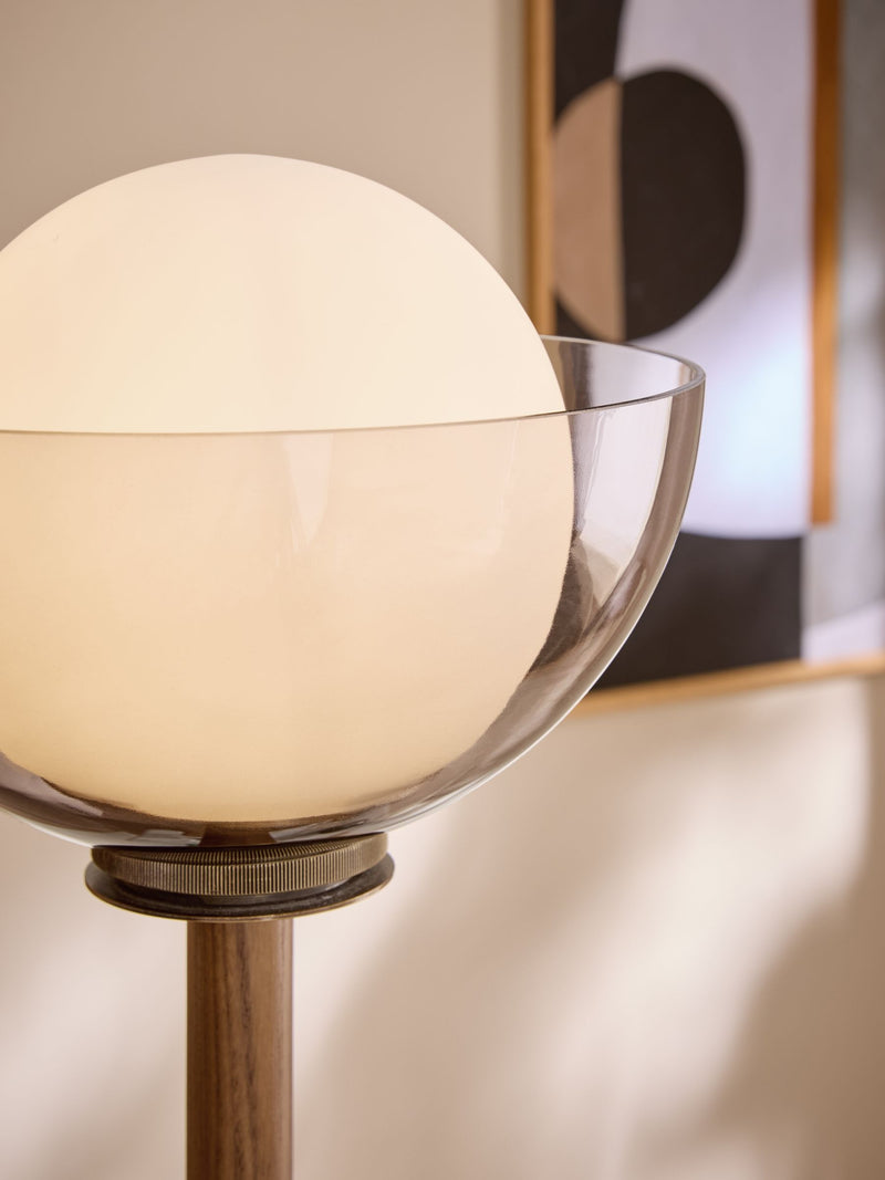 MADE.COM Dark Wood Layla floor lamp 154cm, UK version