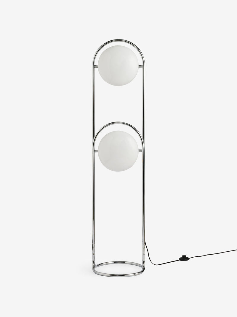 MADE.COM Chrome Piper floor lamp 140cm - British product