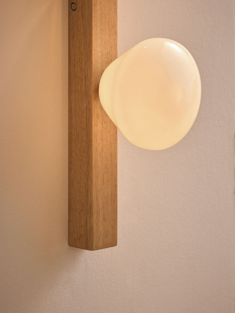MADE.COM Cillian wall light in light wood, imported from the UK
