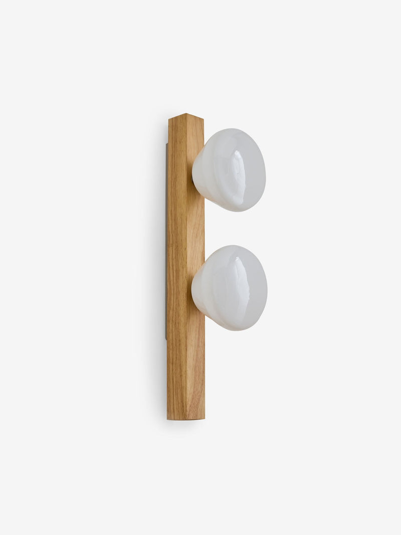 MADE.COM Cillian wall light in light wood, imported from the UK
