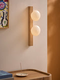 MADE.COM Cillian wall light in light wood, imported from the UK