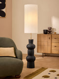 MADE.COM black ceramic Freyja floor lamp 146cm, imported from the UK